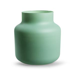 Bloemenvaas Gigi - mat groen - eco glas - D19 x H20 cm - melkbus vaas
