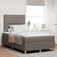 Boxspring bed met hoofdeinde Taupe 120 x 200 cm Stof Boxspring bed met hoofdeinde Taupe 120 x 200 cm Stof