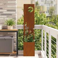 Tuinplant met Decoratief Paneel Roestig 32 x 140 cm Cortenstaal