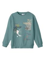Name it winter sweater jongens - mineraal blauw - NkmPbambo