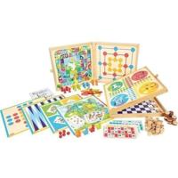 JEUJURA Classic Games Box - 150 regels - Houten pionnen