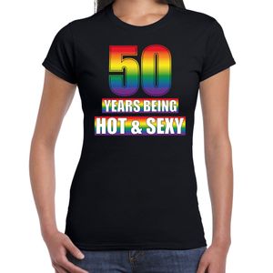 Hot en sexy 50 jaar verjaardag cadeau t-shirt zwart voor dames - Gay/ LHBT kleding / outfit / Sarah