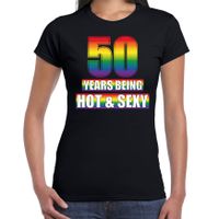 Hot en sexy 50 jaar verjaardag cadeau t-shirt zwart voor dames - Gay/ LHBT kleding / outfit / Sarah