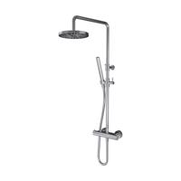 Hotbath Buddy - Stortdoucheset - 200 mm Hoofddouche - 360 mm Hartafstand - Glijstang - Staafmodel Handdouche - Chroom - Hoogglans - Opbouw - 1/2 Inch Aansluiting