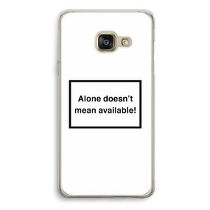 Alone: Samsung A3 (2017) Transparant Hoesje