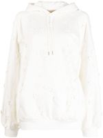 Elie Saab hoodie en coton à design brodé - Blanc - thumbnail