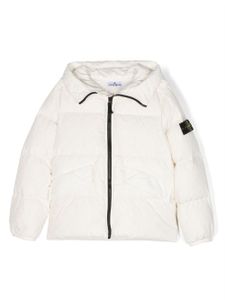 Stone Island Junior doudoune à logo Compass - Tons neutres