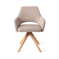 Jesper Home Yanai eetkamerstoel Biscuit Beach revolve oak natural