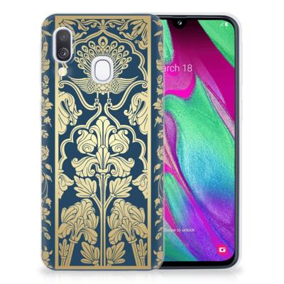 Samsung Galaxy A40 | TPU Case | Beige Flowers
