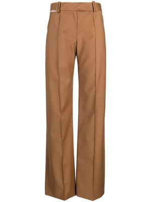 Aleksandre Akhalkatsishvili pantalon en laine vierge à coupe droite - Marron
