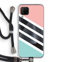 Strepen pastel: Huawei P40 Lite Transparant Hoesje met koord