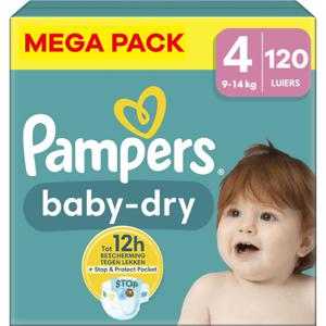 Pampers - Baby Dry - Maat 4 - Mega Pack - 120 stuks - 9/14 KG