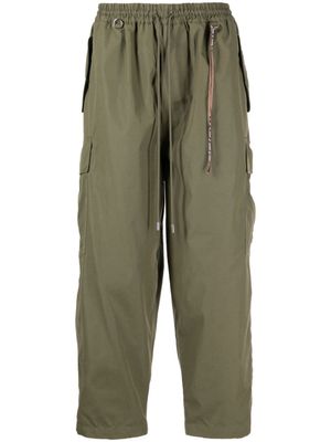 Mastermind Japan pantalon en coton mélangé à poches cargo - Vert