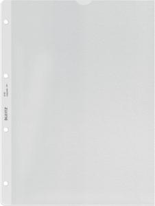 Leitz geperforeerde showtas Premium, ft A4, PVC, copy safe, transparant, pak van 100 stuks