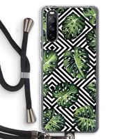 Geometrische jungle: Sony Sony Xperia 10 III Transparant Hoesje met koord