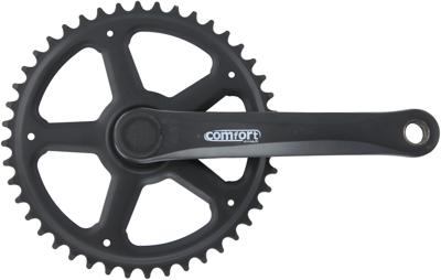 Amar Crankset 4-edge 44t 1sp 1/2x3/32 alu black