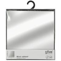 5Five Plak spiegels tegels - 4x stuks - glas - zelfklevend - 30 x 30 cm - vierkantjes - muur/deur/wand   -