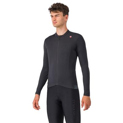 Castelli Espresso thermal jersey lange mouw light black heren