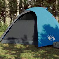 Tent 4-persoons 267x272x145 cm 185T taft blauw - thumbnail