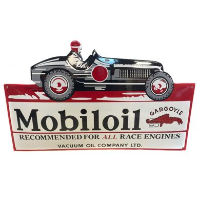 Mobiloil Gargoyle Raceauto Emaille Bord - 61 x 38 cm
