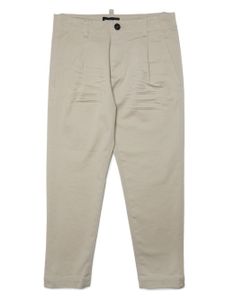 DSQUARED2 KIDS pantalon chino stretch à logo - Tons neutres