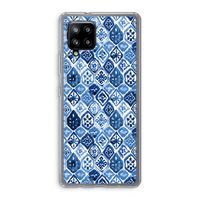 Blauw motief: Samsung Galaxy A42 5G Transparant Hoesje