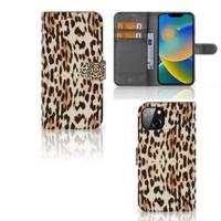 iPhone 14 Plus | Telefoonhoesje | Met pasjeshouder | Leopard
