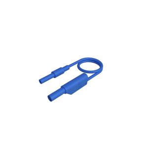 SKS Hirschmann MAL S WS-B 50/2,5 blau Veiligheidsmeetsnoer [4mm-veiligheidsstekker - 4mm-veiligheidsstekker, stapelbaar] 50 cm Blauw 1 stuk(s)