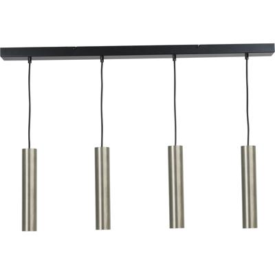 Masterlight Eetkamer hanglampRun 4 nikkel matte pendels - 2381-05-37-100-4