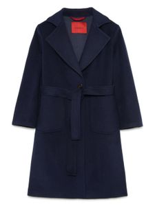 MAX&Co. Kids manteau à taille ceinturée - Bleu