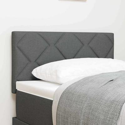 Hoofdbord met LED -striplichten met hoofdeinde Grijs 80 cm Stof