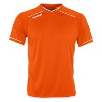 Hummel 110113K Leeds Shirt Korte Mouw Kids - Orange-White - 116