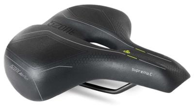Fietszadel Selle Bassano Suprema 5zone EL City met elastomere demping - zwart