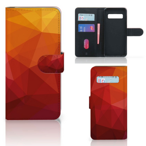 Book Case voor Samsung Galaxy S10 Polygon Red