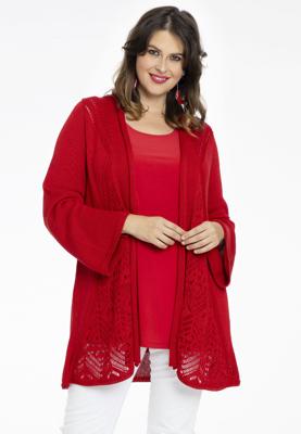 Yoek Vest kort AJOUR | Rood | Maat 58/60