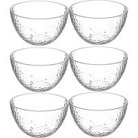 Secret de Gourmet - Set van 6x stuks - Kommetje/serveer schaaltjes - relief kunststof - D14 cm