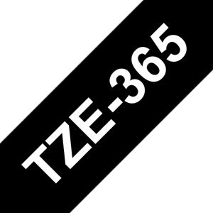 Brother TZe-365 Labeltape Tapekleur: Zwart Tekstkleur: Wit 36 mm 8 m