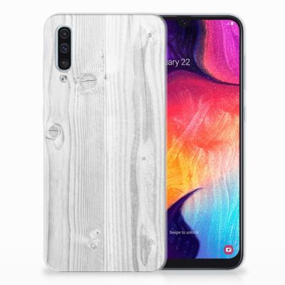 Samsung Galaxy A50 | Bumper Hoesje | White Wood