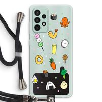 Happy bento friends: Samsung Galaxy A52s 5G Transparant Hoesje met koord