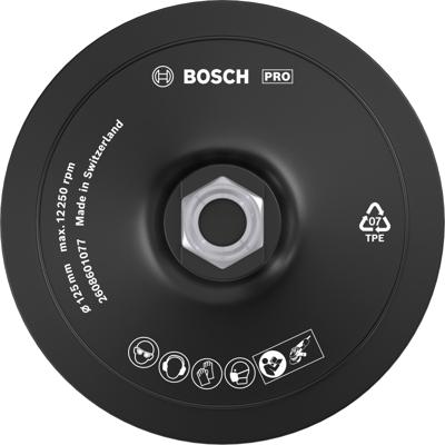 Bosch Accessoires Steunschijf met klithechtsysteem 125 mm, 12.500 o.p.m. 1st - 2608601077