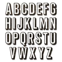 Sizzix • tim holtz thinlits die set alphanumeric shadow upper 26pcs