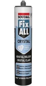 Soudal Fix - All Crystal | Lijm- en voegkit | Transparant | 290 ml - 110980