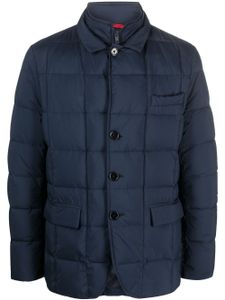 Fay quilted button-fastening jacket - Bleu