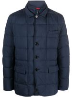 Fay quilted button-fastening jacket - Bleu