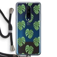 Monstera leaves: OnePlus 7 Pro Transparant Hoesje met koord