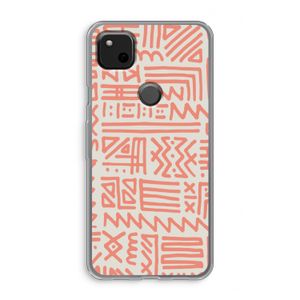 Marrakech Pink: Google Pixel 4a Transparant Hoesje