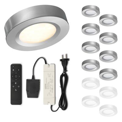 Set LED-opbouwspot met afstandsbediening Adria zilver 3W dimbaar 1-12 stuks