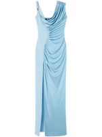 Versace robe longue Medusa '95 à design drapé - Bleu