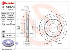 Brembo Remschijven 09.A868.1X