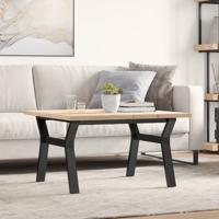 Salontafel Y-frame 80x80x45,5 cm grenenhout en staal